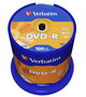 Verbatim DVD-R 4,7 GB 16x, 100 unidades, plata mate